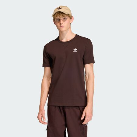 ADIDAS ORIGINALS T-shirt gaufré Trèfle Essentials Aurora Coffee HOMME