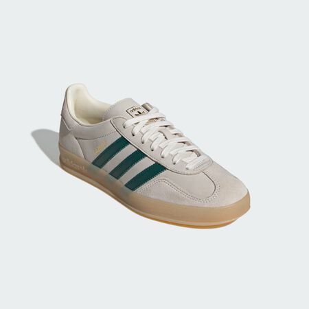 ADIDAS ORIGINALS GAZELLE INDOOR SHOES Cream White / Collegiate Green / Gum UNISEX