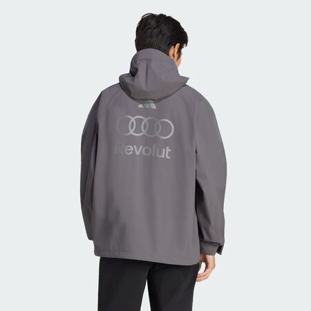 ADIDAS PERFORMANCE AUDI REVOLUT F1 TEAM ENGINEERS & MARKETING RAIN JACKET Grey Strata MEN