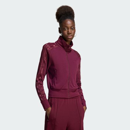 ADIDAS ORIGINALS VESTE DE SURV&Ecirc;TEMENT DENTELLE FIREBIRD Maroon FEMME