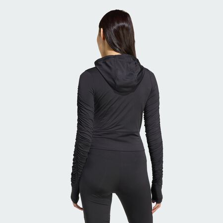 ADIDAS ORIGINALS Veste de survêtement froncée Black FEMME