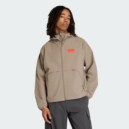 ADIDAS PERFORMANCE AUDI REVOLUT F1 TEAM ELEVATED WOVEN JACKET Simple Brown / Hi-Res Red MEN