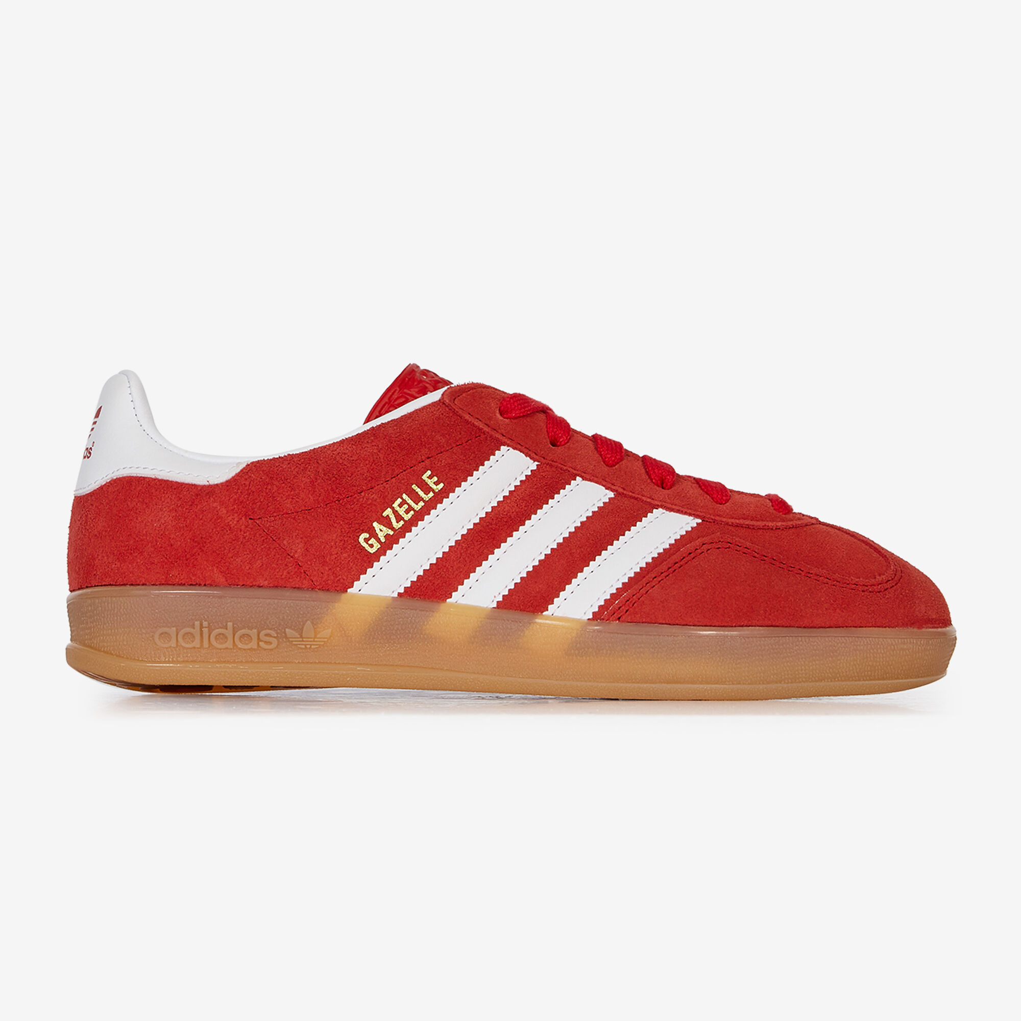 ADIDAS ORIGINALS GAZELLE INDOOR ROUGE BLANC SNEAKERS FEMME LACETS Courir