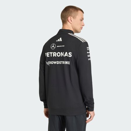ADIDAS PERFORMANCE Sweat-shirt MERCEDES - AMG PETRONAS FORMULA 1 TEAM ENGINEERS QUARTER ZIP Black HOMME