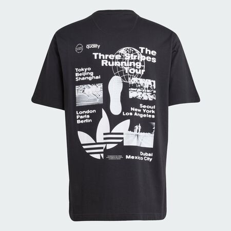 ADIDAS ORIGINALS T-shirt ample graphique Sports Elements Black HOMME