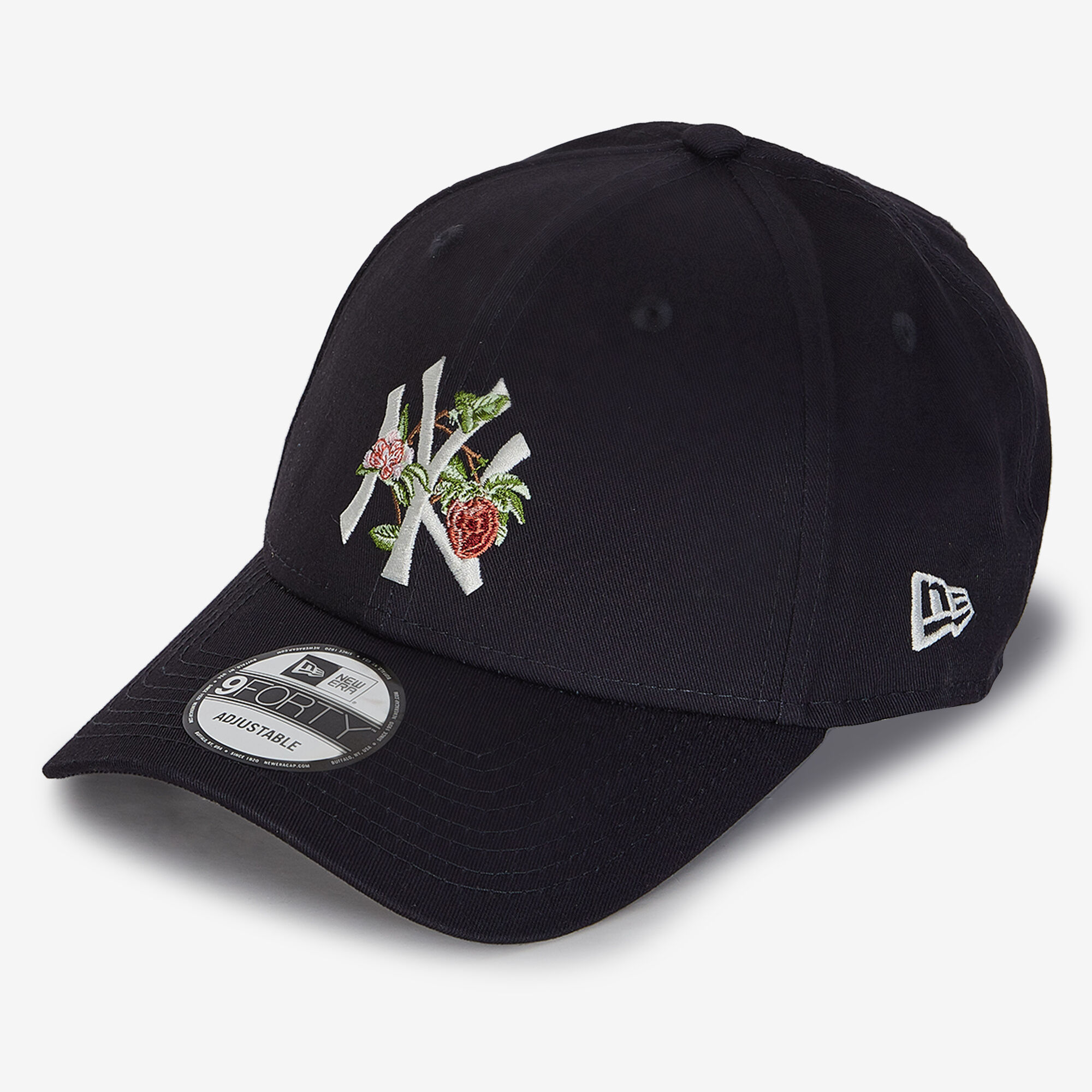 9forty Ny Flower Embroidery Logo  Noir/blanc