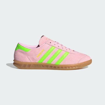 ADIDAS ORIGINALS Hamburg Shoes Clear Pink / Solar Green / Gold Metallic UNISEX