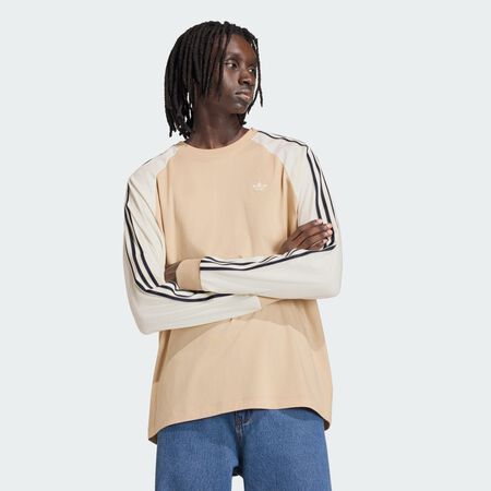 ADIDAS ORIGINALS T-SHIRT CALI MANCHES LONGUES BRITCORE Stone Khaki / Off White HOMME