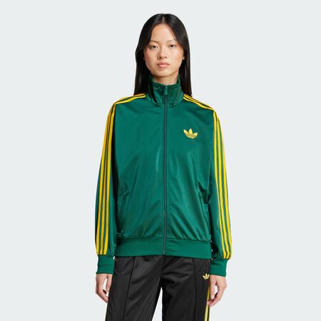 ADIDAS ORIGINALS JACKET FZ OVERSIZED FIREBIRD GREEN/YELLOW WOMEN