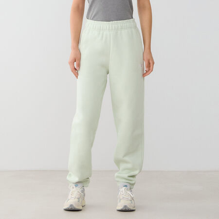 NEW BALANCE PANT JOGGER ESSENTIALS SMALL LOGO GREEN/WHITE WOMEN