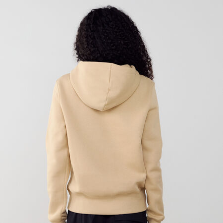 NIKE HOODIE CLUB CENTERED LOGO BEIGE WOMEN