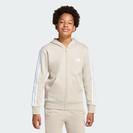 ADIDAS SPORTSWEAR Veste &agrave; capuche enti&egrave;rement zipp&eacute;e Essentials Enfants Beige / White JUNIOR