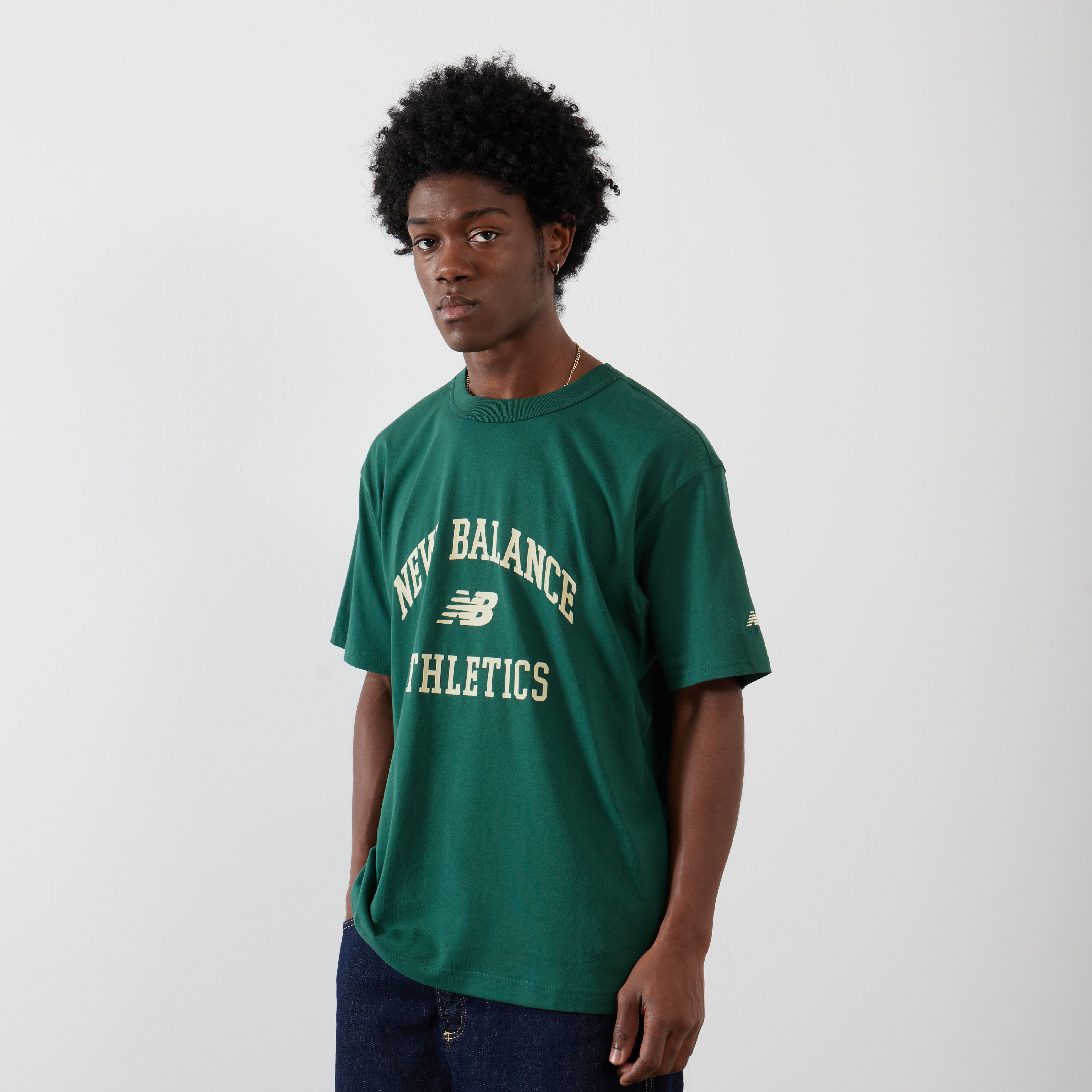 NEW BALANCE TEE SHIRT ATHLETIC VARSITY VERT TEE SHIRT HOMME