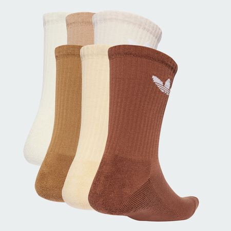 ADIDAS ORIGINALS CHAUSSETTES X6 CREW CUSHION BEIGE/MARRON MIXTE