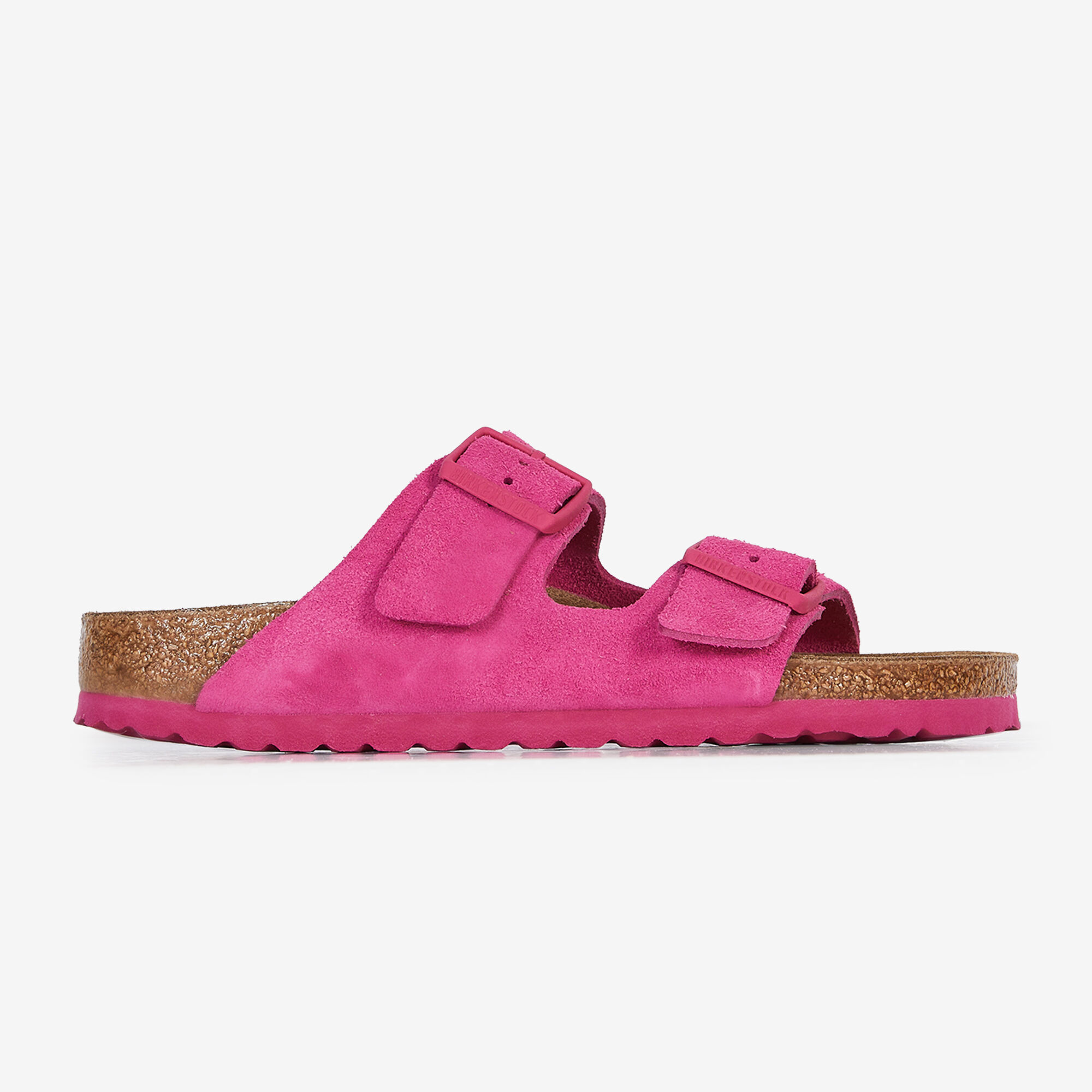 BIRKENSTOCK ARIZONA SUEDE FUCHSIA TULIP ESTIVALES FEMME ROSE A ENFILER SLIP ON Courir
