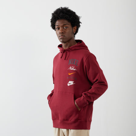 NIKE HOODIE BB STACK BURGUNDY MEN