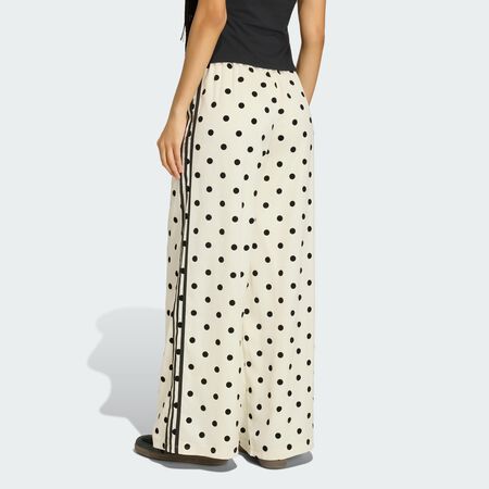 ADIDAS ORIGINALS SATIN POLKA DOTS WIDE LEG PANT Off White WOMEN