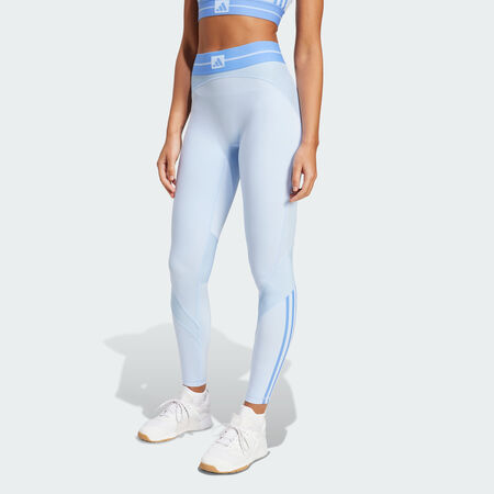 ADIDAS ORIGINALS Hyperglam Rib 1/1 Leggings Glow Blue / Blue Fusion WOMEN