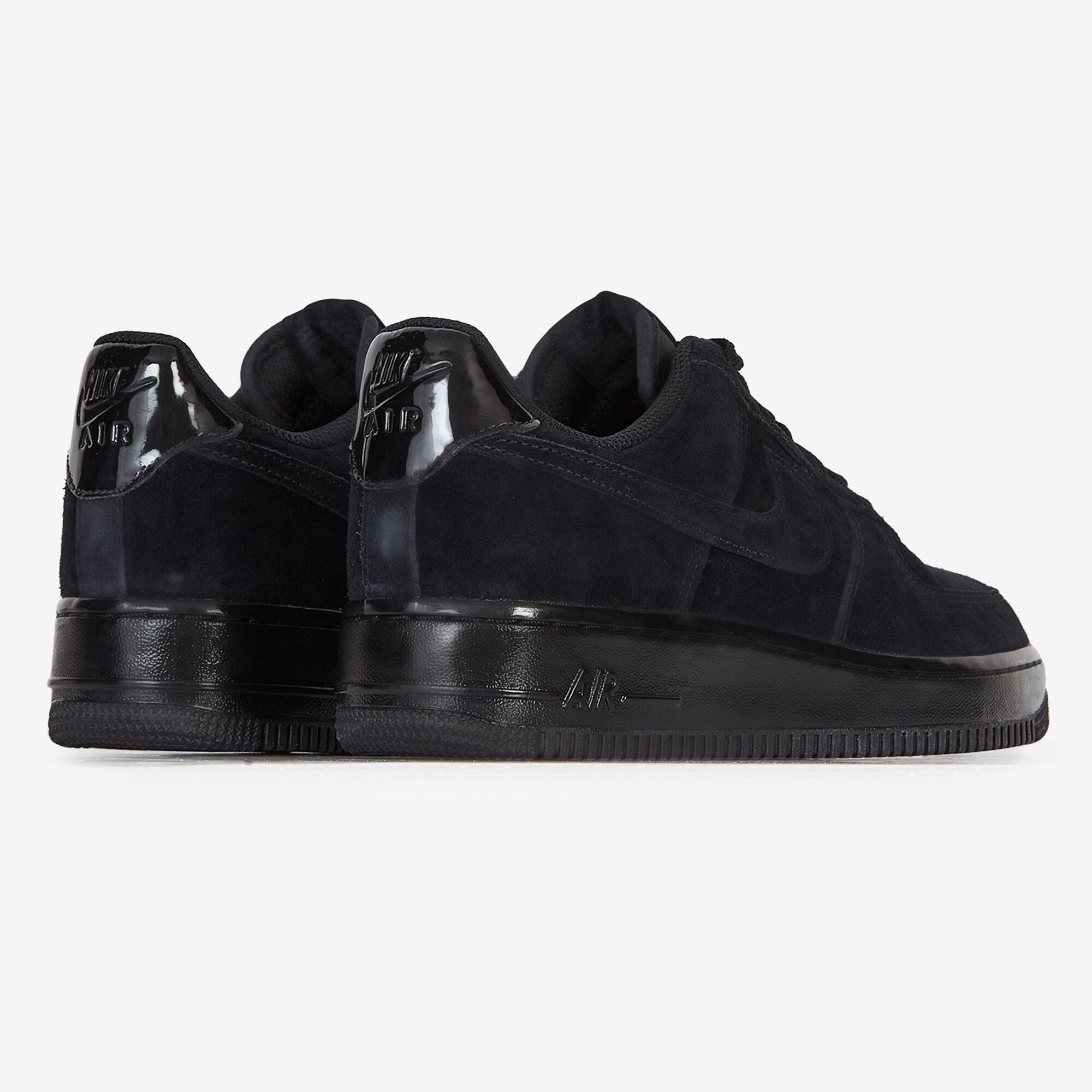 Nike air force 1 triple black suede sales