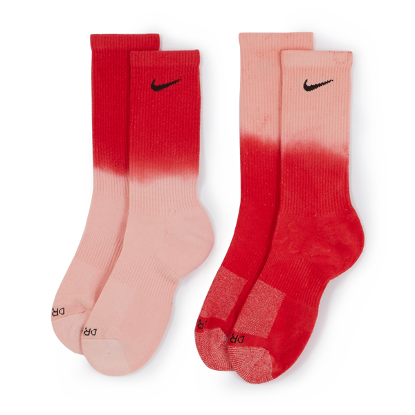 NIKE CHAUSSETTES X3 CREW EVERYDAY PLUS TIE DY ROSE - CHAUSSETTE HOMME