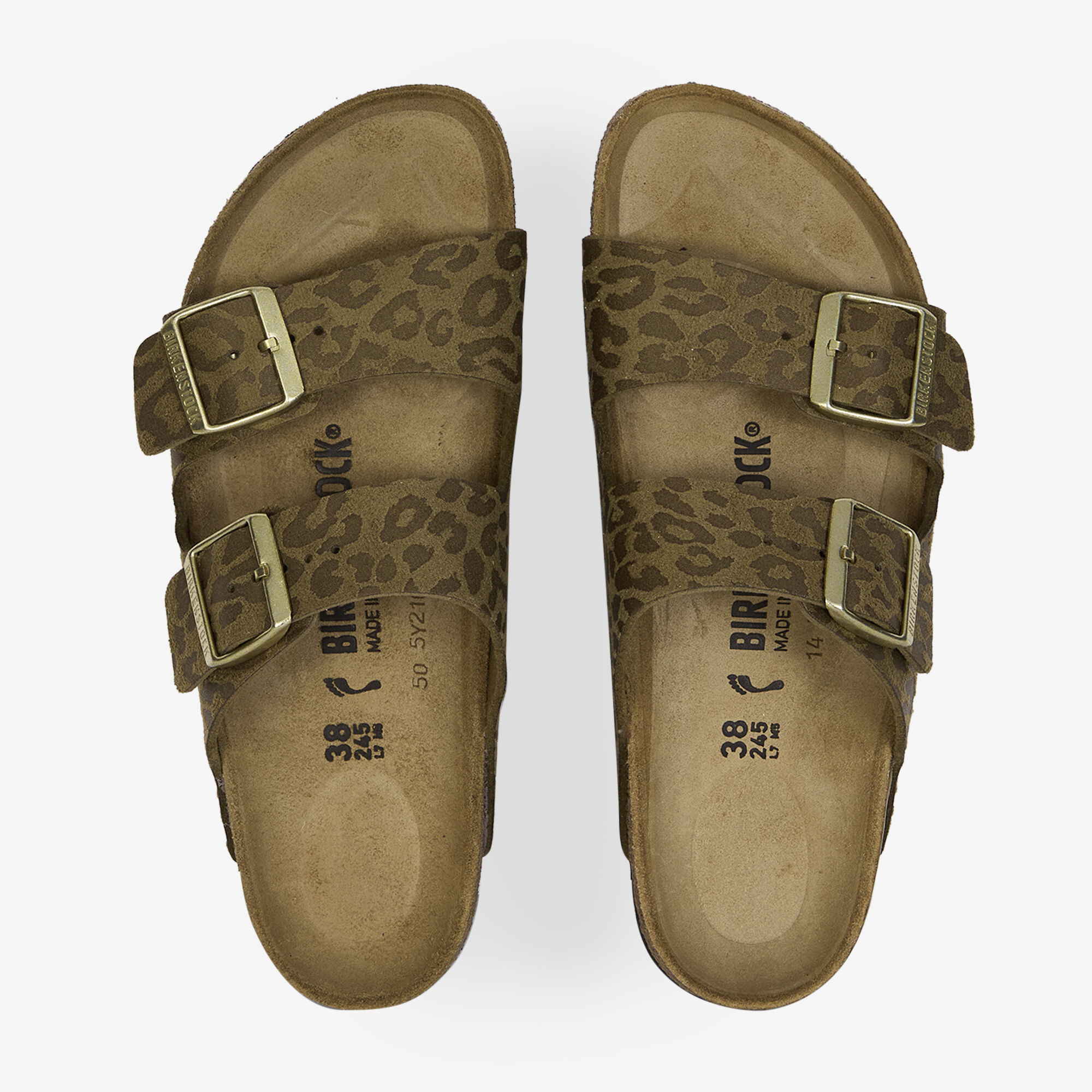 Sneakers Birkenstock Arizona BS Synthetik Syn Leo Khaki - 1030586