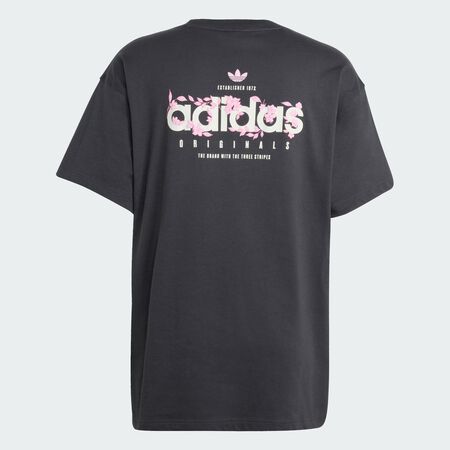 ADIDAS ORIGINALS T-shirt oversize logo floral Carbon HOMME
