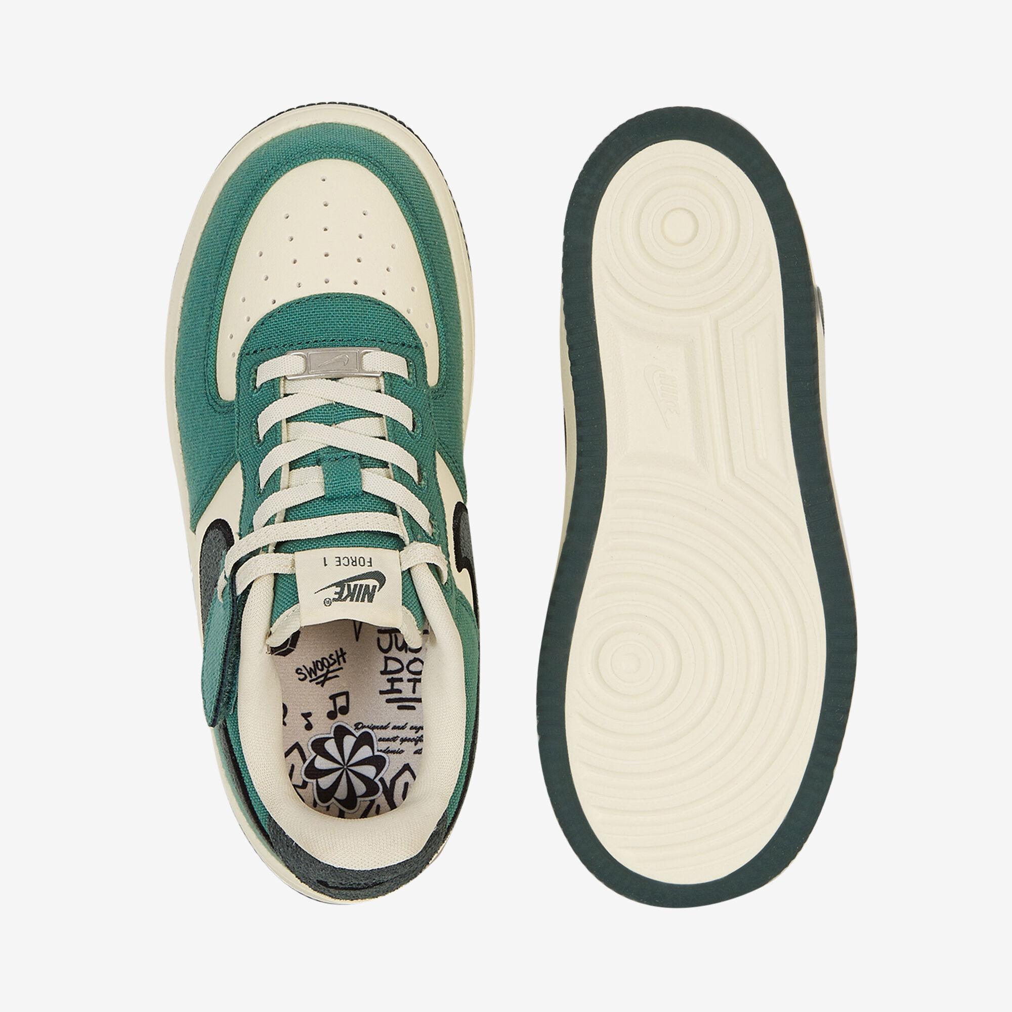 Nike air force green leather cheap