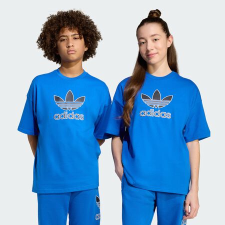 ADIDAS ORIGINALS Oversize Trefoil Tee Blue JUNIOR