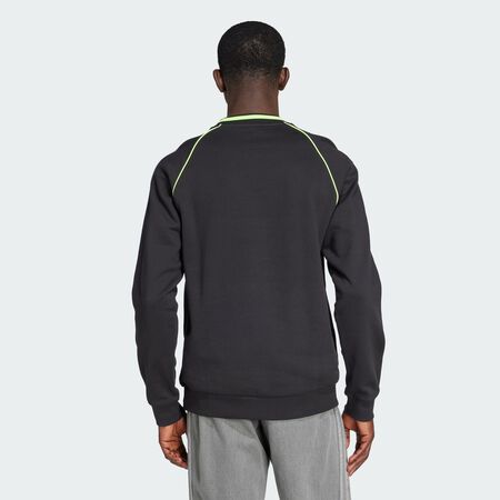ADIDAS ORIGINALS adidas Adicolor Piping Crewneck Sweatshirt Black / White MEN
