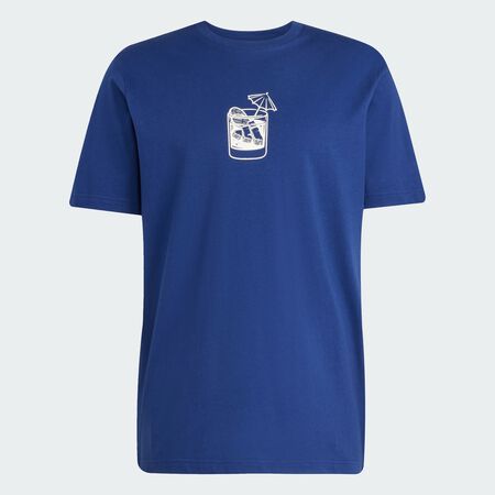 ADIDAS ORIGINALS Lounge Drink Graphic Tee Dark Blue MEN