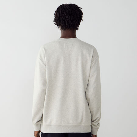 JORDAN SWEAT CREW CENTERED LOGO GRIS/BLANC HOMME