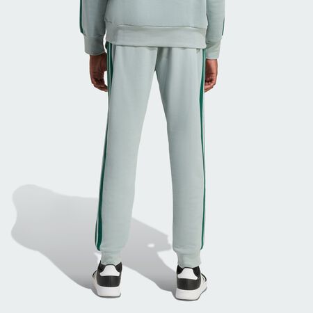 ADIDAS ORIGINALS Essential 3-Stripes French Terry Pants Wonder Sage / Collegiate Green MEN