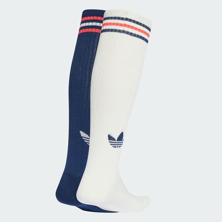 ADIDAS ORIGINALS Chaussettes montantes 3 bandes (2 paires) Off White / Night Indigo MIXTE