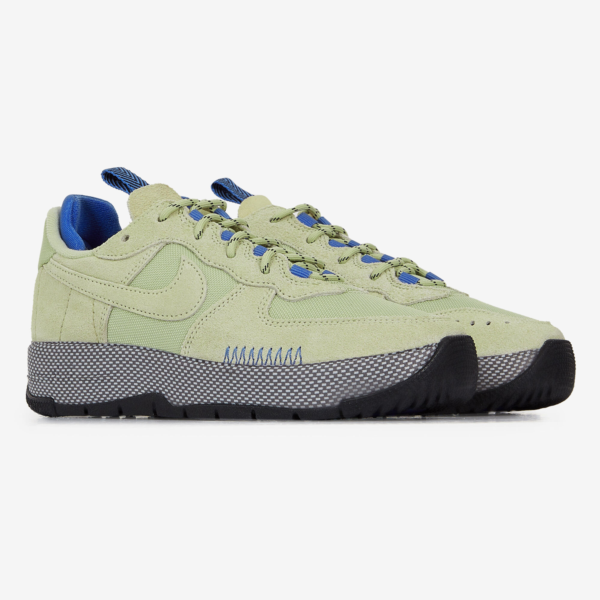 NIKE AIR FORCE 1 WILD SNEAKERS FEMME BEIGE BLEU LACETS Courir