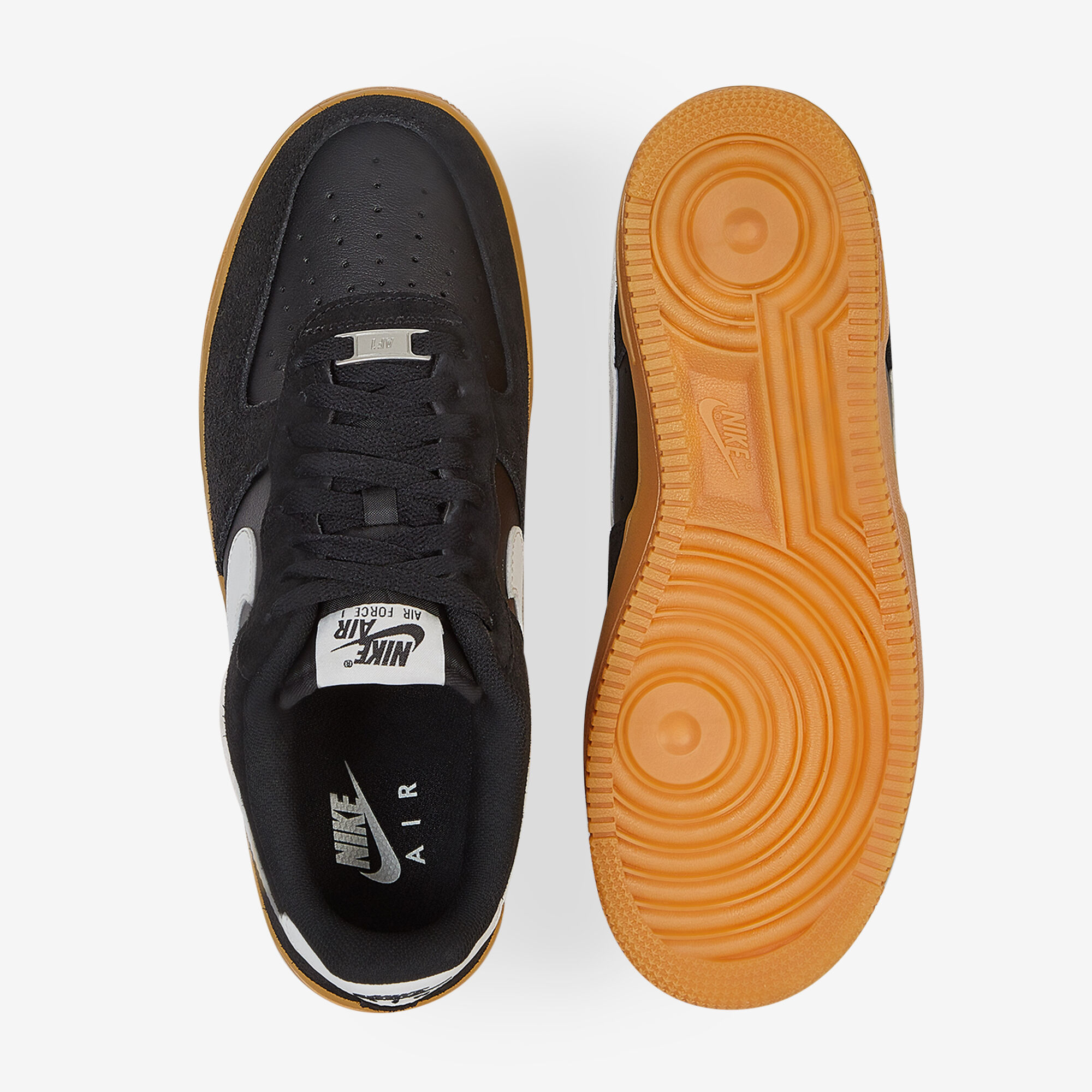 NIKE AIR FORCE 1 LOW SNEAKERS HOMME NOIR MARRON LACETS Courir