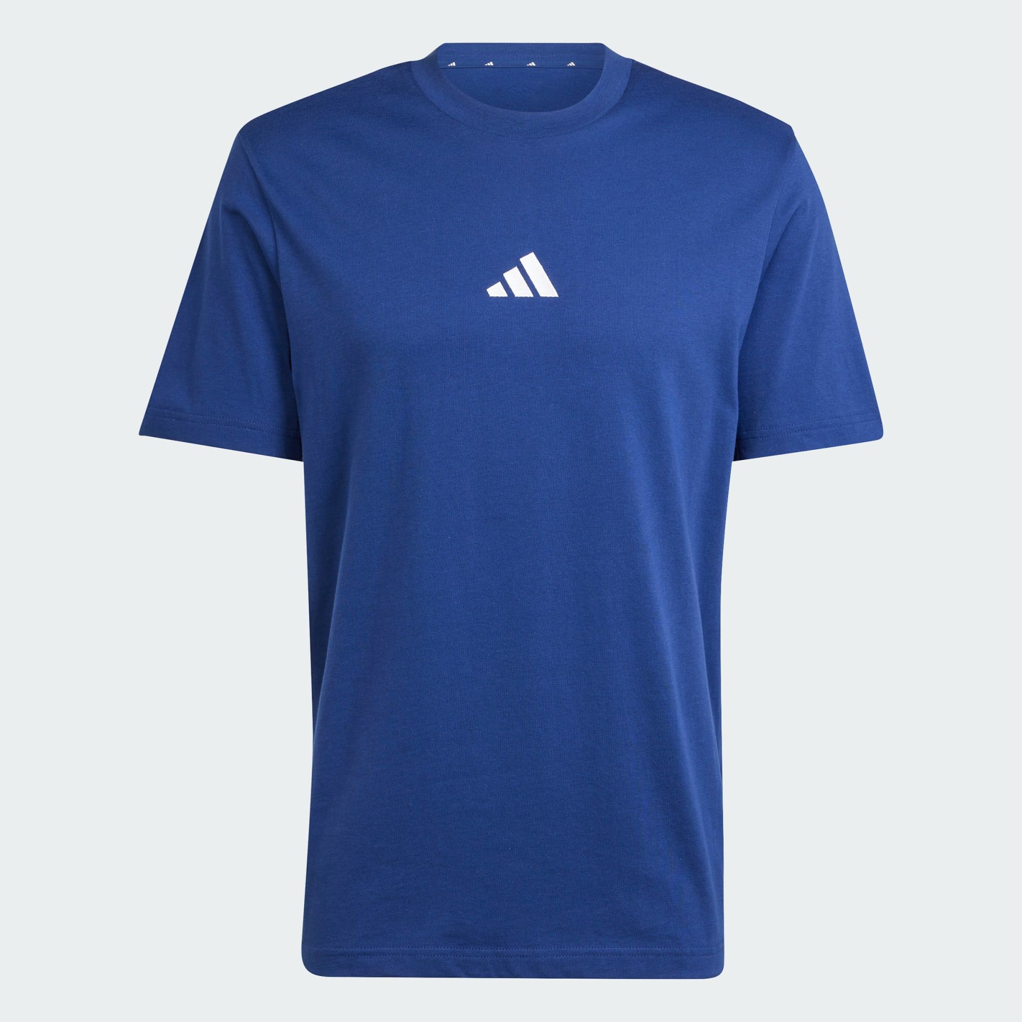 ADIDAS SPORTSWEAR Essentials Small Logo Single Jersey Tee Dark Blue White TEE SHIRT MEN Courir