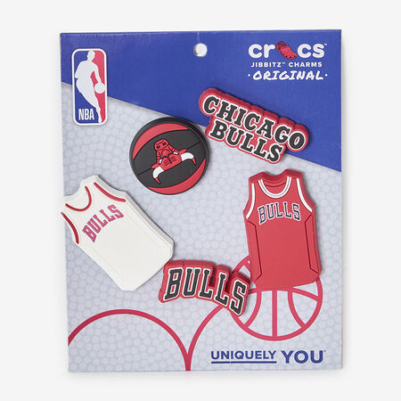JIBBITZ NBA BULLS 5PC : BLANC/ROUGE