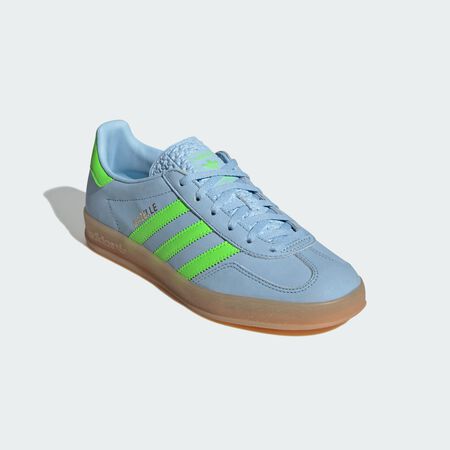 ADIDAS ORIGINALS gazelle Gazelle Indoor Shoes Clear Sky / Solar Green / Gum WOMEN
