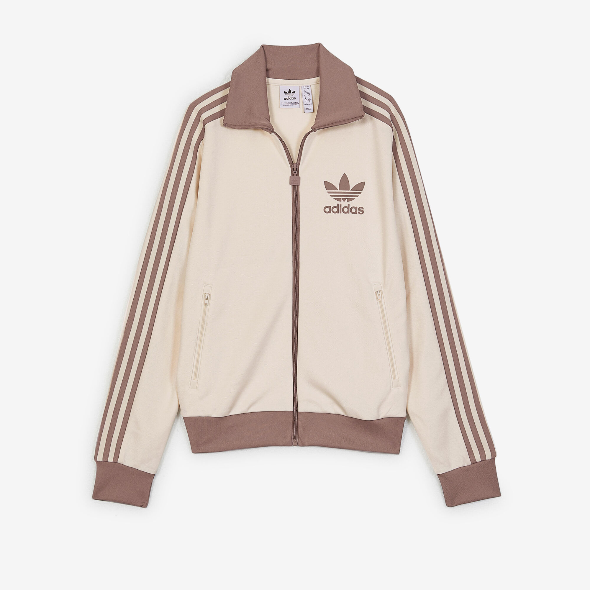 ADIDAS ORIGINALS JACKET FZ BECKENBAUER BEIGE/BROWN - JACKETS