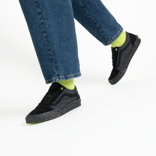 Vans noir sales et jaune fluo