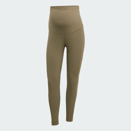 ADIDAS SPORTSWEAR Rib High-Waist 7/8 Leggings (Maternity) Olive Strata WOMEN