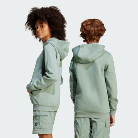 ADIDAS ORIGINALS Hoodie Kids Silver Green JUNIOR