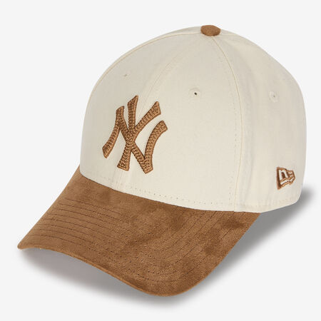NEW ERA 9FORTY WOMEN NY FAUX SUEDE BEIGE/MARRON FEMME