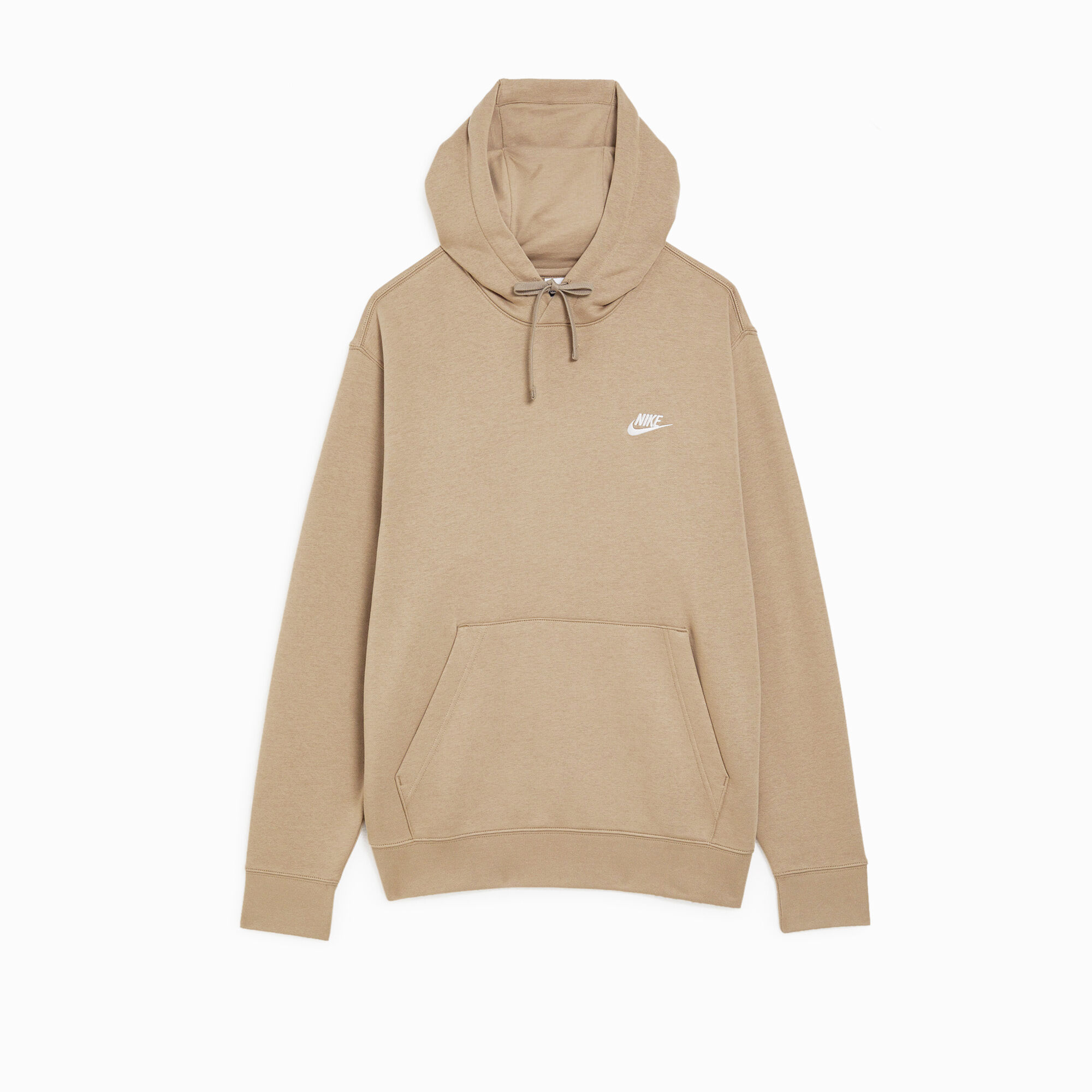 NIKE HOODIE CLUB SMALL LOGO BEIGE KAKI SWEATSHIRTS MEN Courir