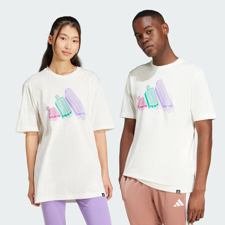 ADIDAS ORIGINALS Lounge Ice Graphic Tee Off White MEN