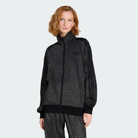ADIDAS ORIGINALS ADIDAS ORIGINALS LUREX FIREBIRD TRACK TOP Black / Silver Metallic WOMEN
