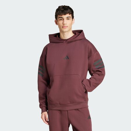 ADIDAS SPORTSWEAR Sweat-shirt à capuche 3 bandes Future Icons Aurora Ruby / Brown HOMME