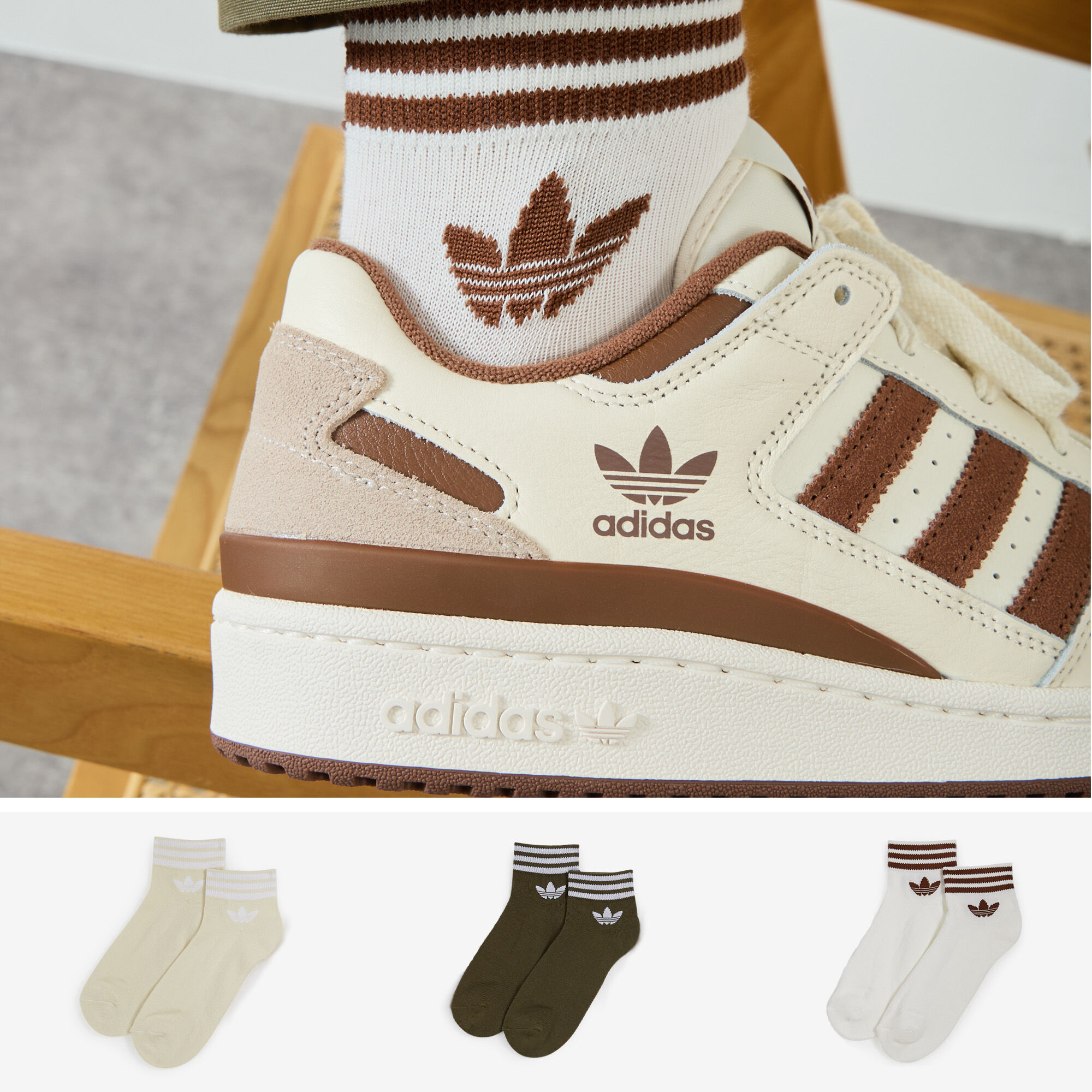 CHAUSSETTES X3 MID ANKLE TREFOIL