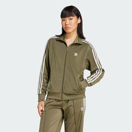 ADIDAS ORIGINALS Adicolor Classics Loose Firebird Track Top Olive Strata WOMEN