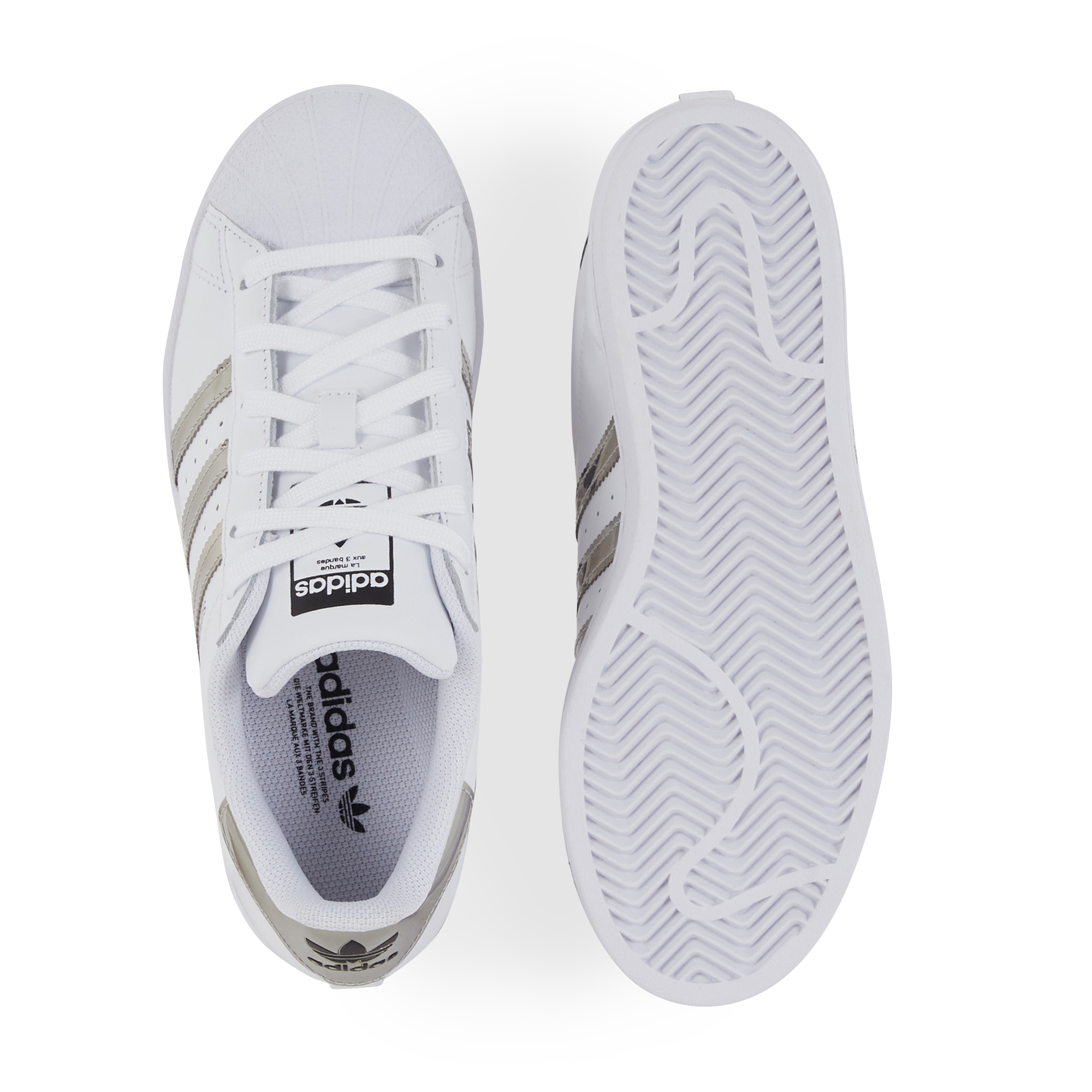 superstar blanc argent